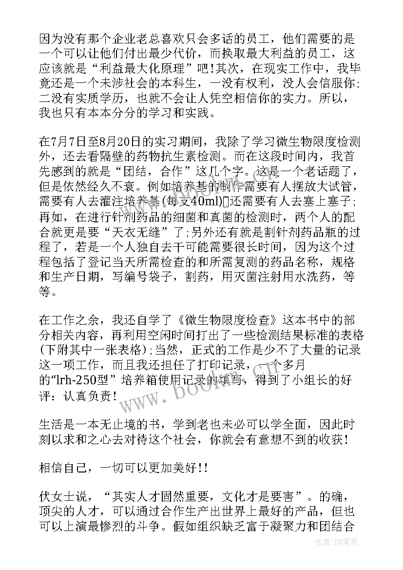 最新药厂车间工作心得体会 药厂实习心得体会(通用6篇)