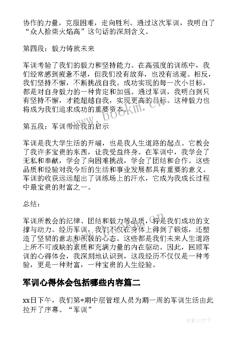 最新军训心得体会包括哪些内容(精选6篇)