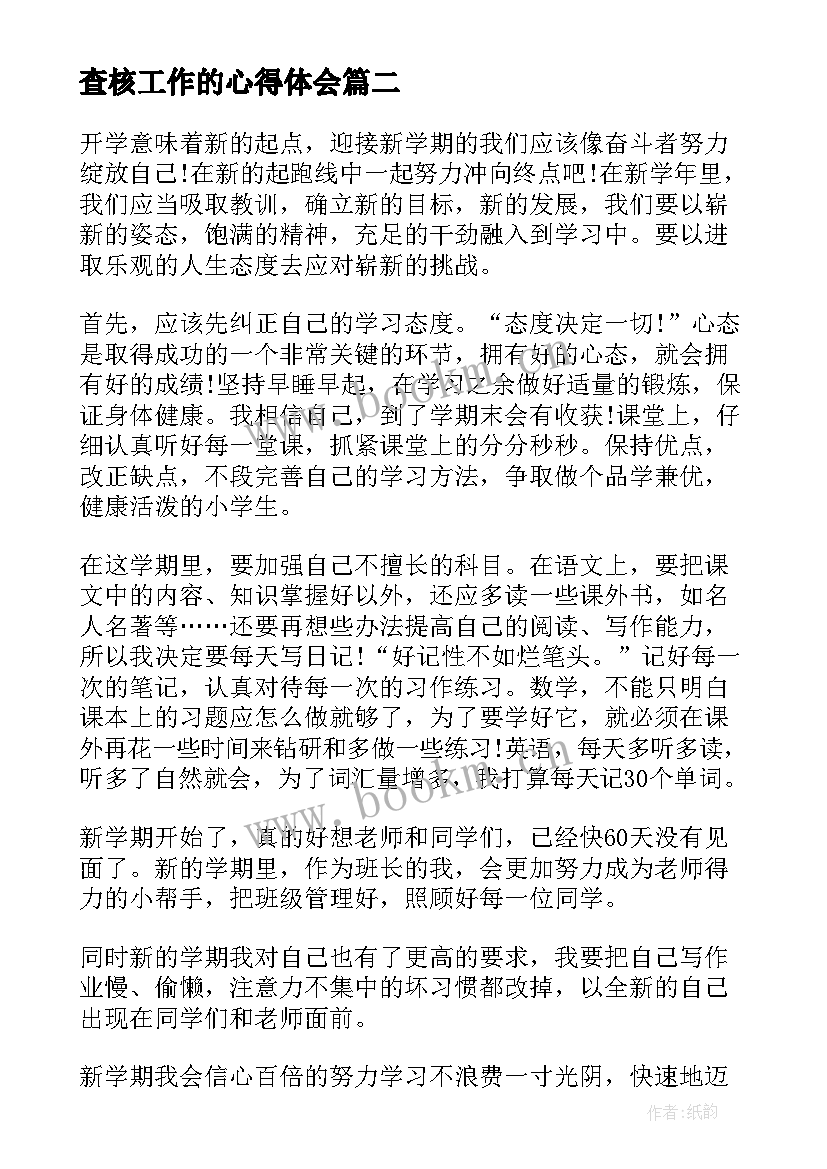 2023年查核工作的心得体会(通用6篇)