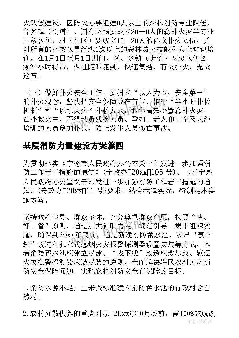 最新基层消防力量建设方案 森林消防中队建设方案(精选5篇)