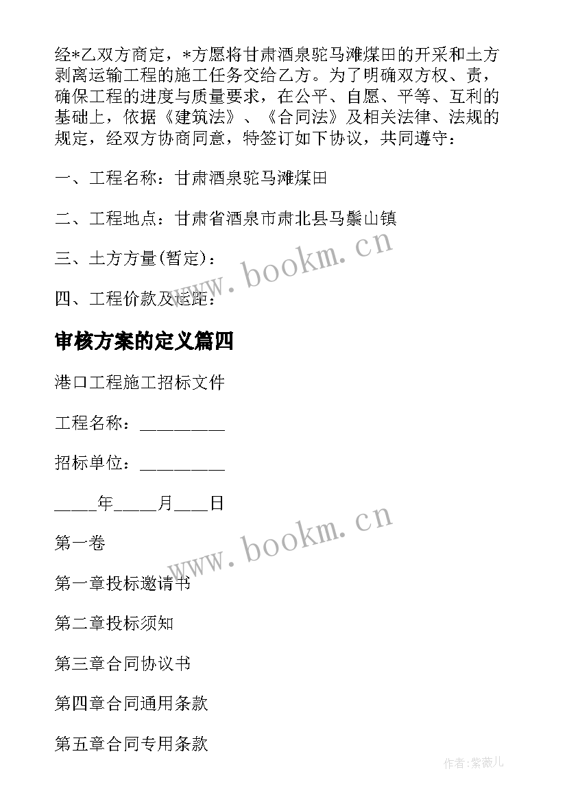 2023年审核方案的定义(精选5篇)