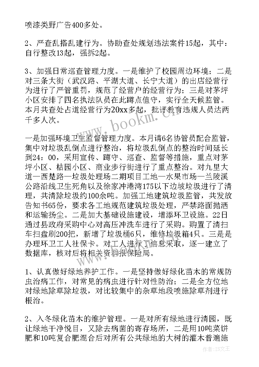 城管工作计划(模板6篇)