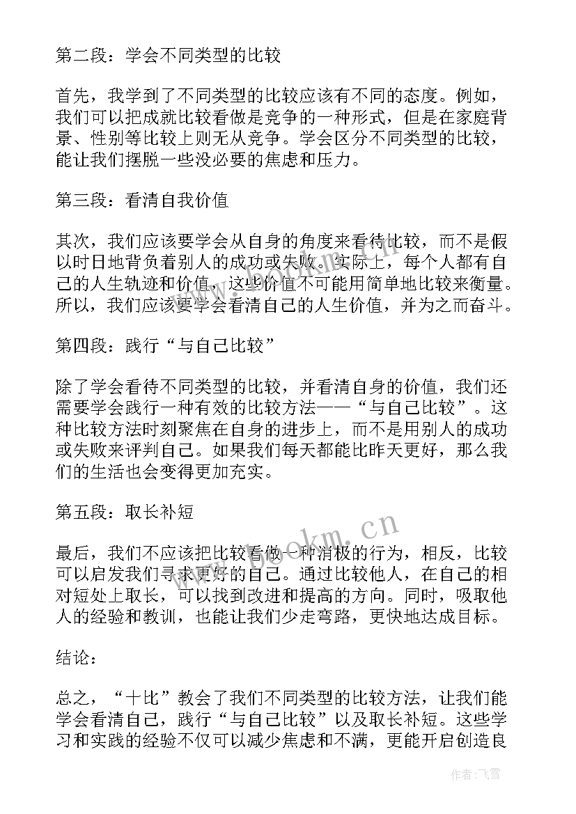 最新十五篇心得体会(汇总7篇)