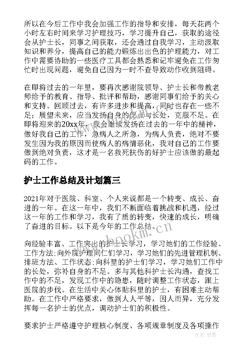 最新护士工作总结及计划 护士年终工作总结及工作计划(通用5篇)