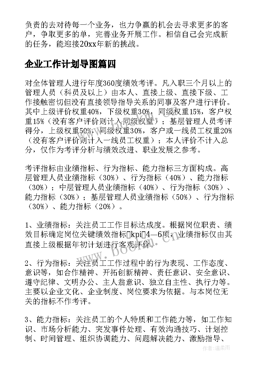 最新企业工作计划导图 企业工作计划(优秀7篇)