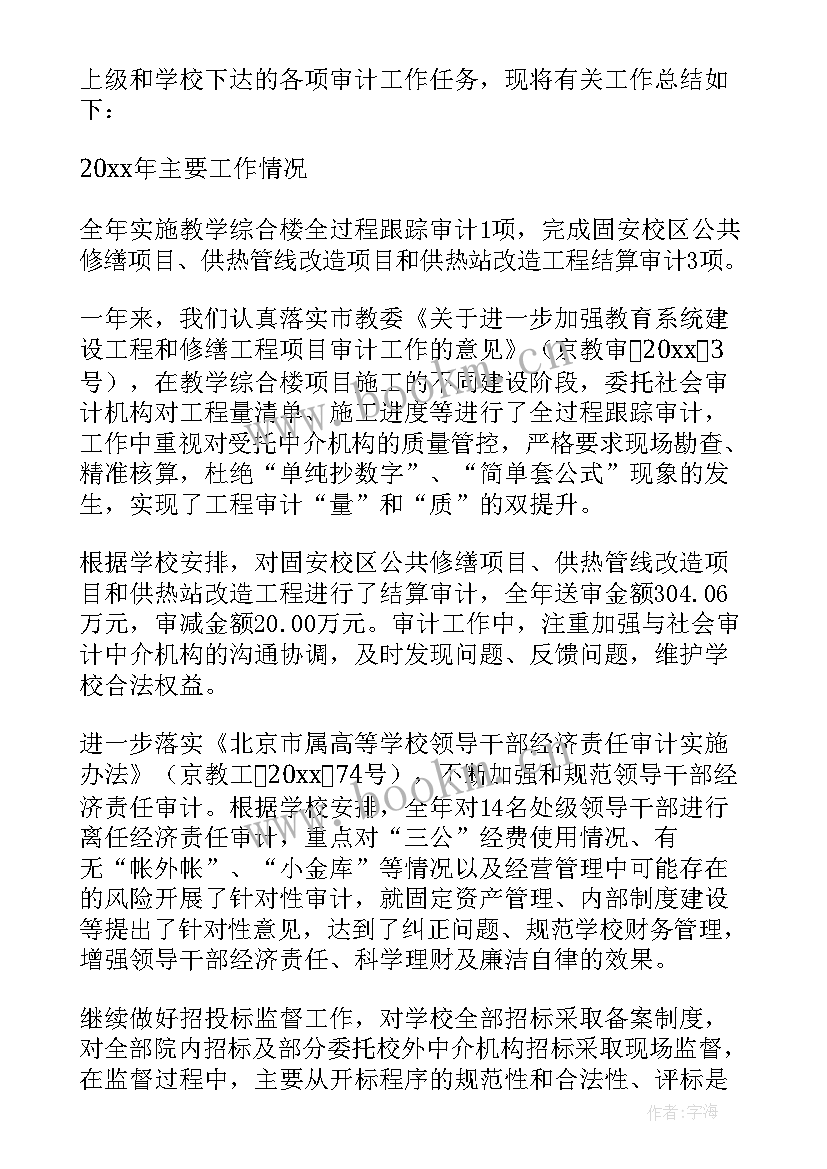 最新审计工作总结及工作计划 审计工作总结(优质9篇)