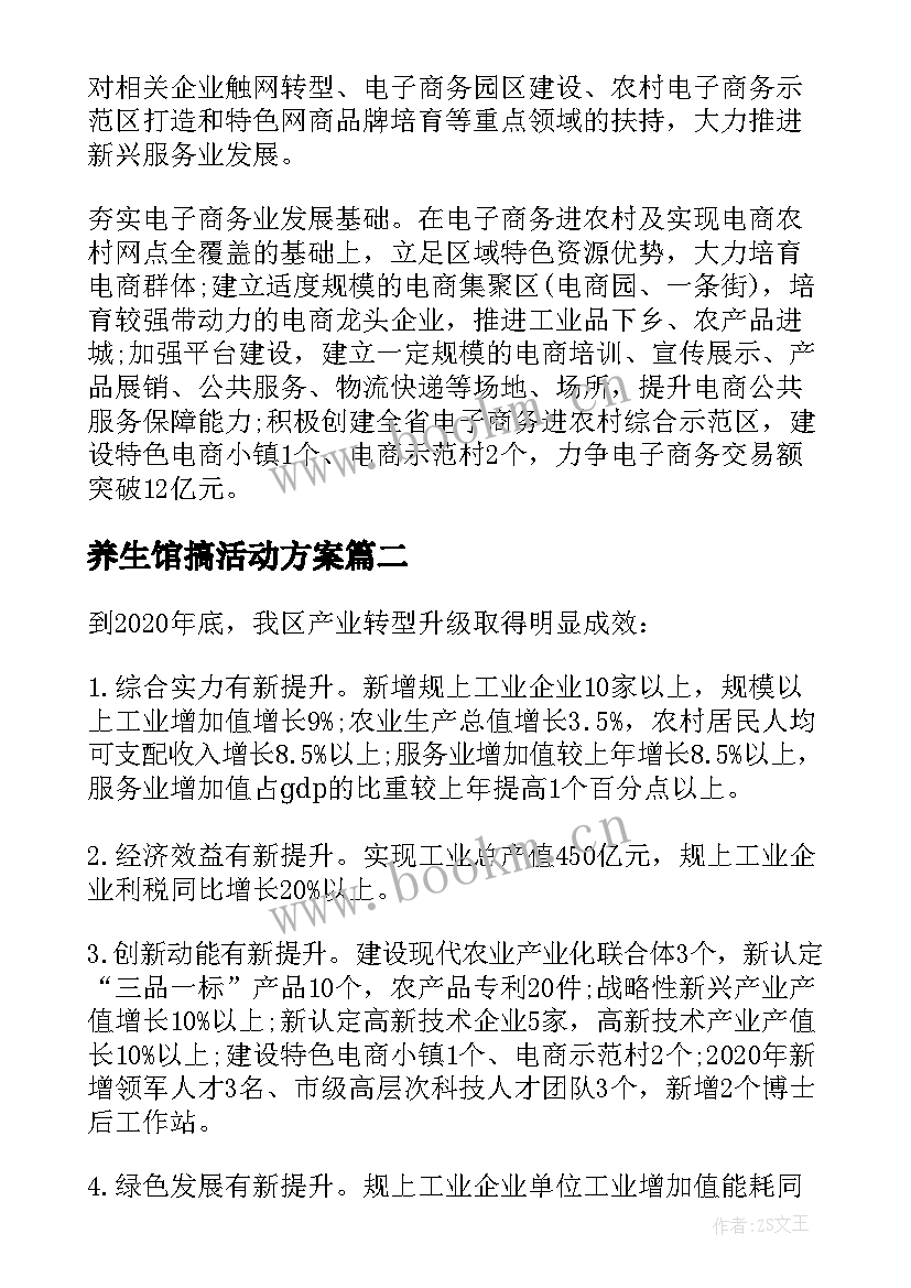 2023年养生馆搞活动方案(实用5篇)