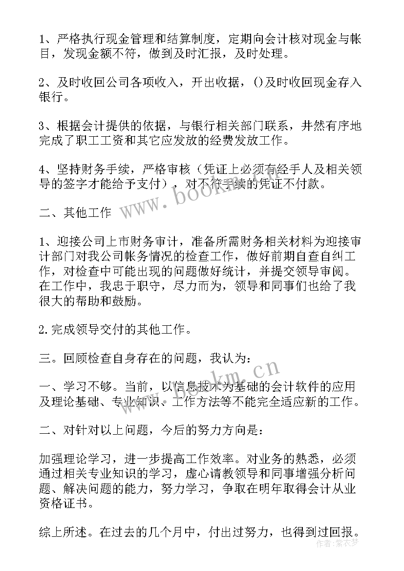 最新出纳工作计划表(实用5篇)