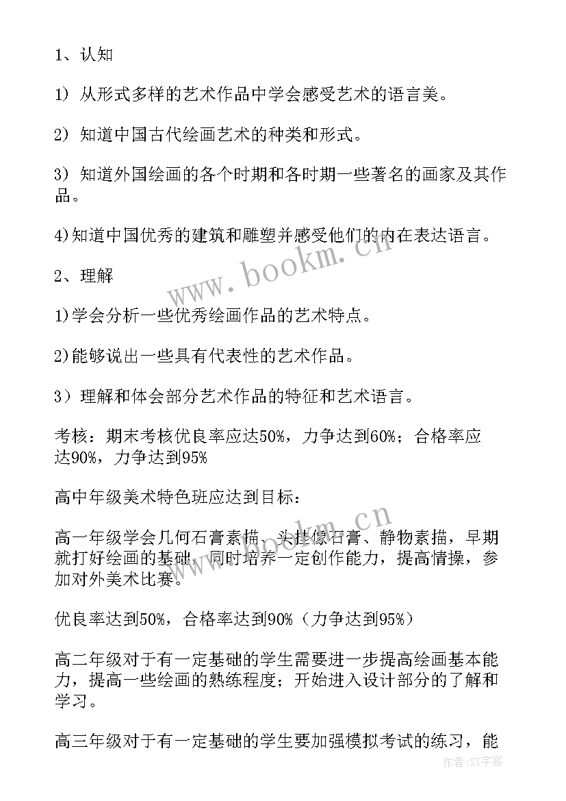 2023年美术教学春季工作计划(通用8篇)