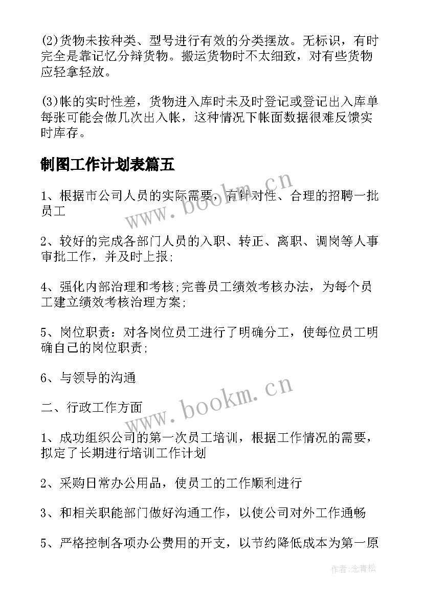 最新制图工作计划表 qc工作计划表(大全10篇)