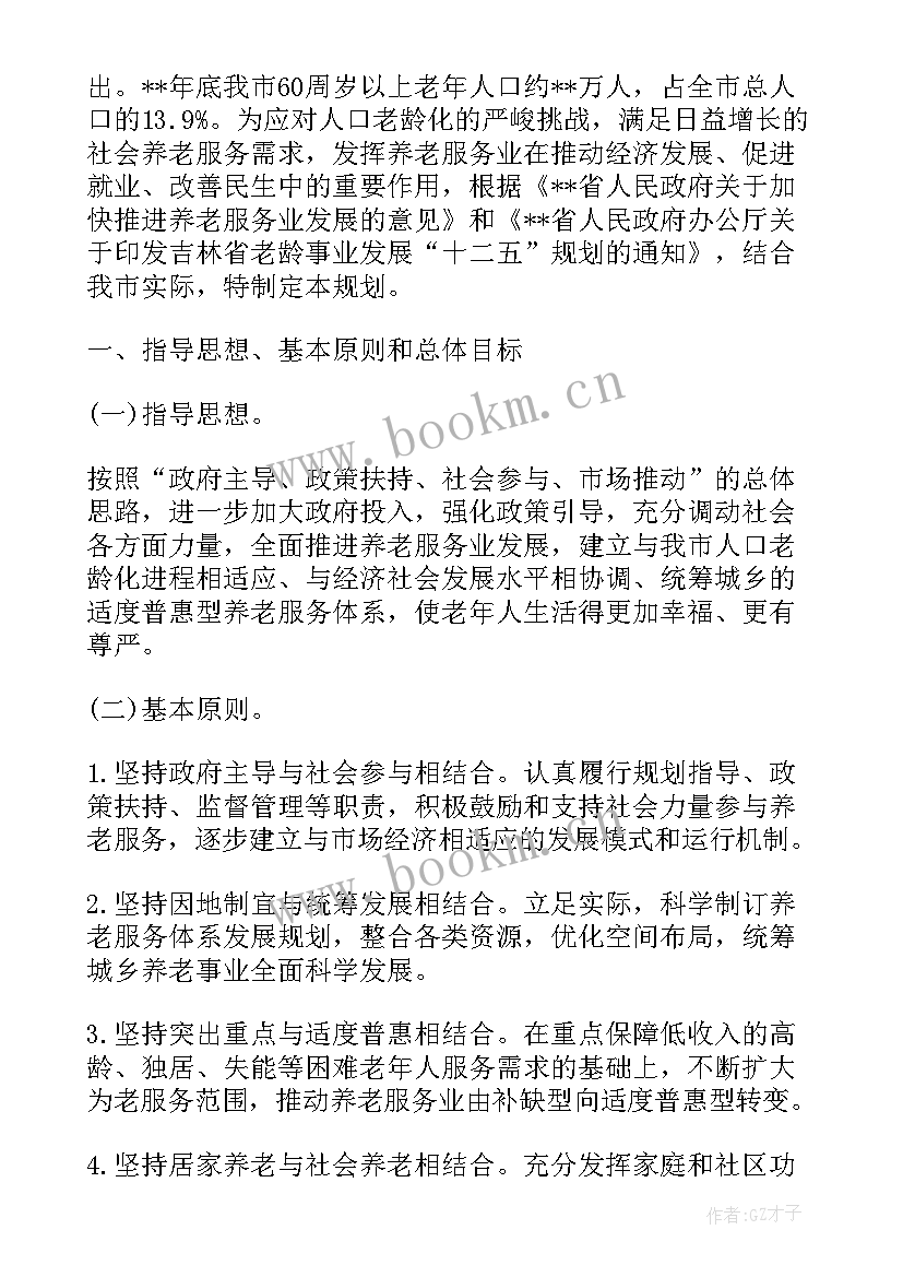 最新养老服务工作计划(通用9篇)