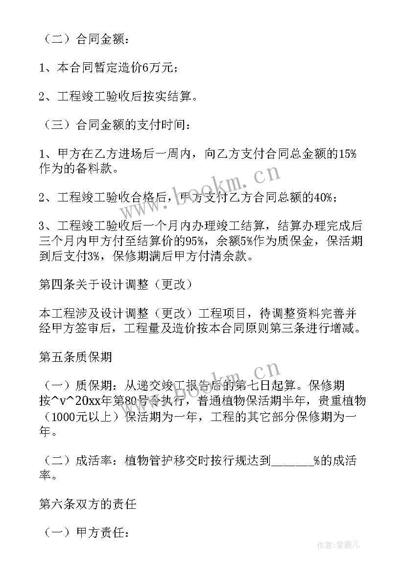 长期外包意思 绿化施工外包合同共(模板5篇)