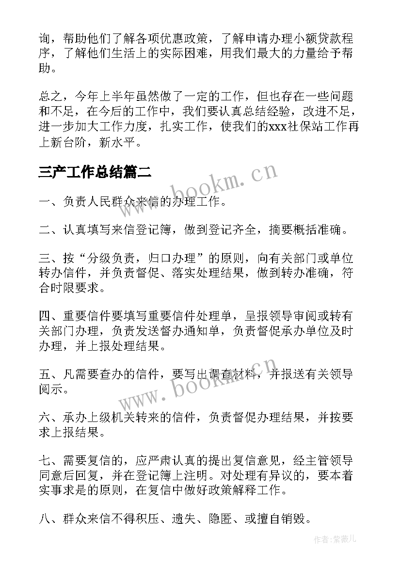 2023年三产工作总结(模板5篇)