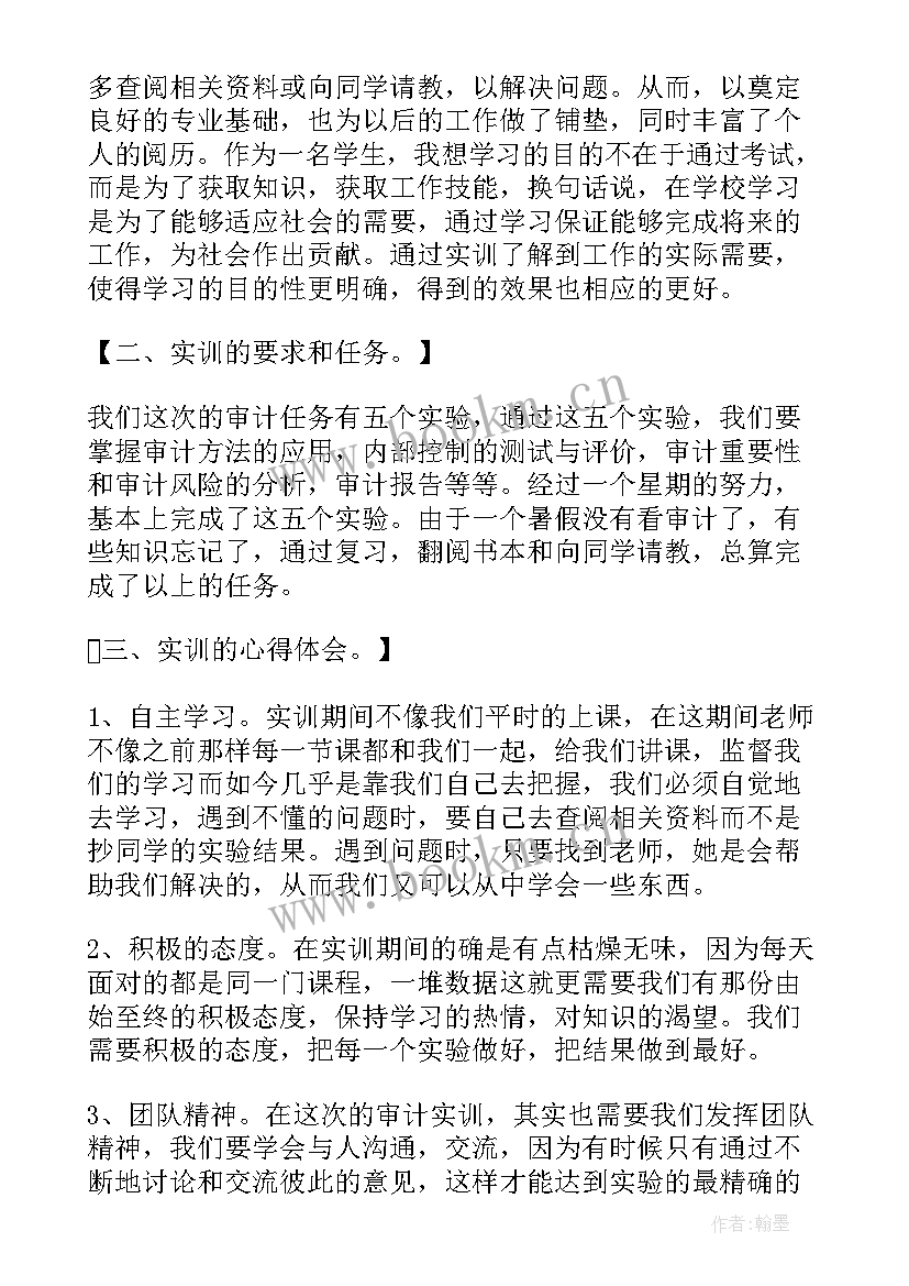 最新审计人员心得体会(汇总10篇)