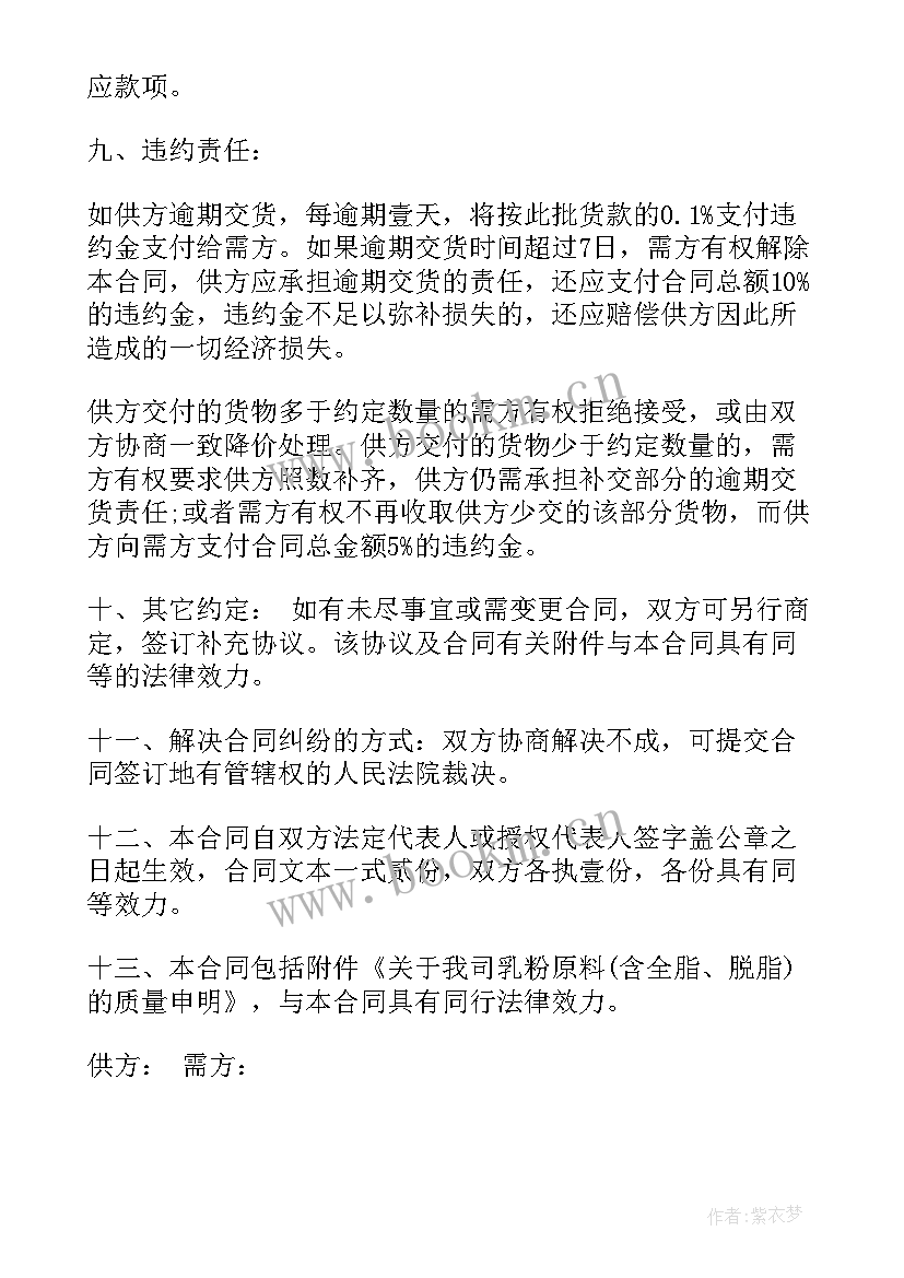 最新购买粽子属于费用 工矿产品购销合同简单(优秀5篇)