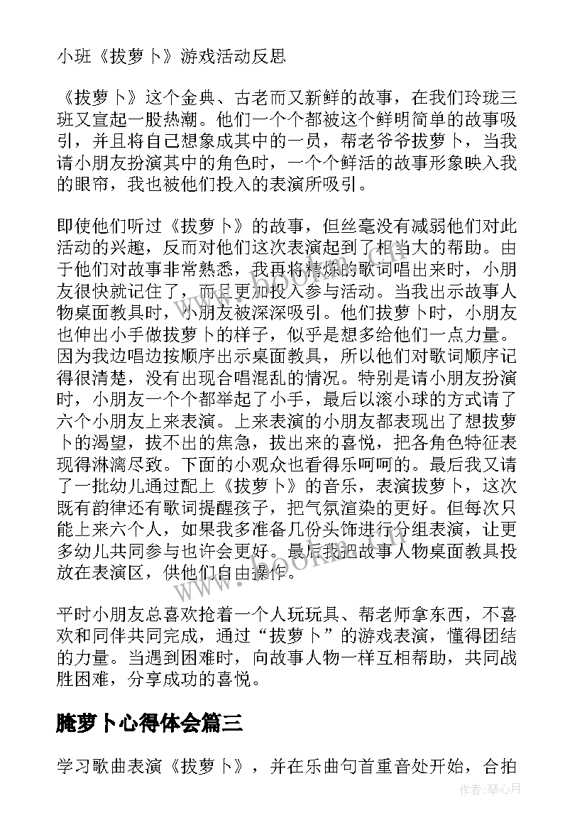 2023年腌萝卜心得体会(实用5篇)