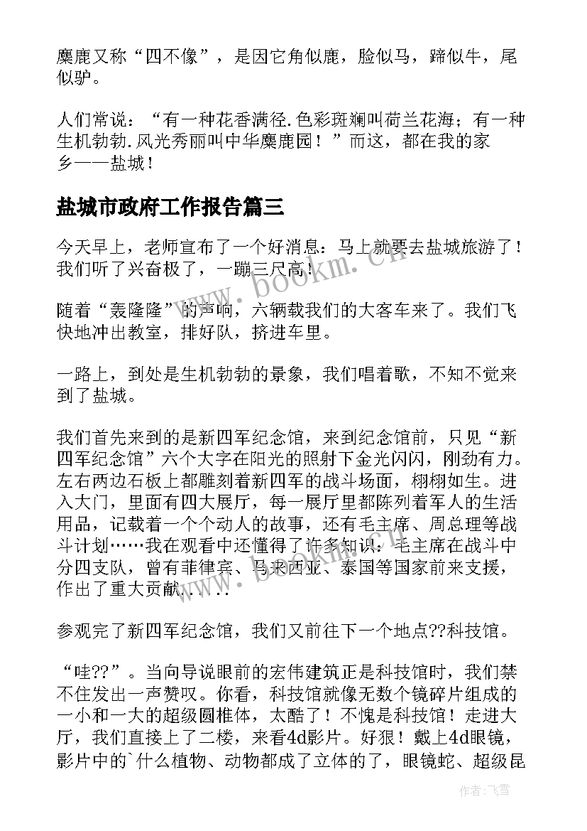 2023年盐城市政府工作报告(通用7篇)