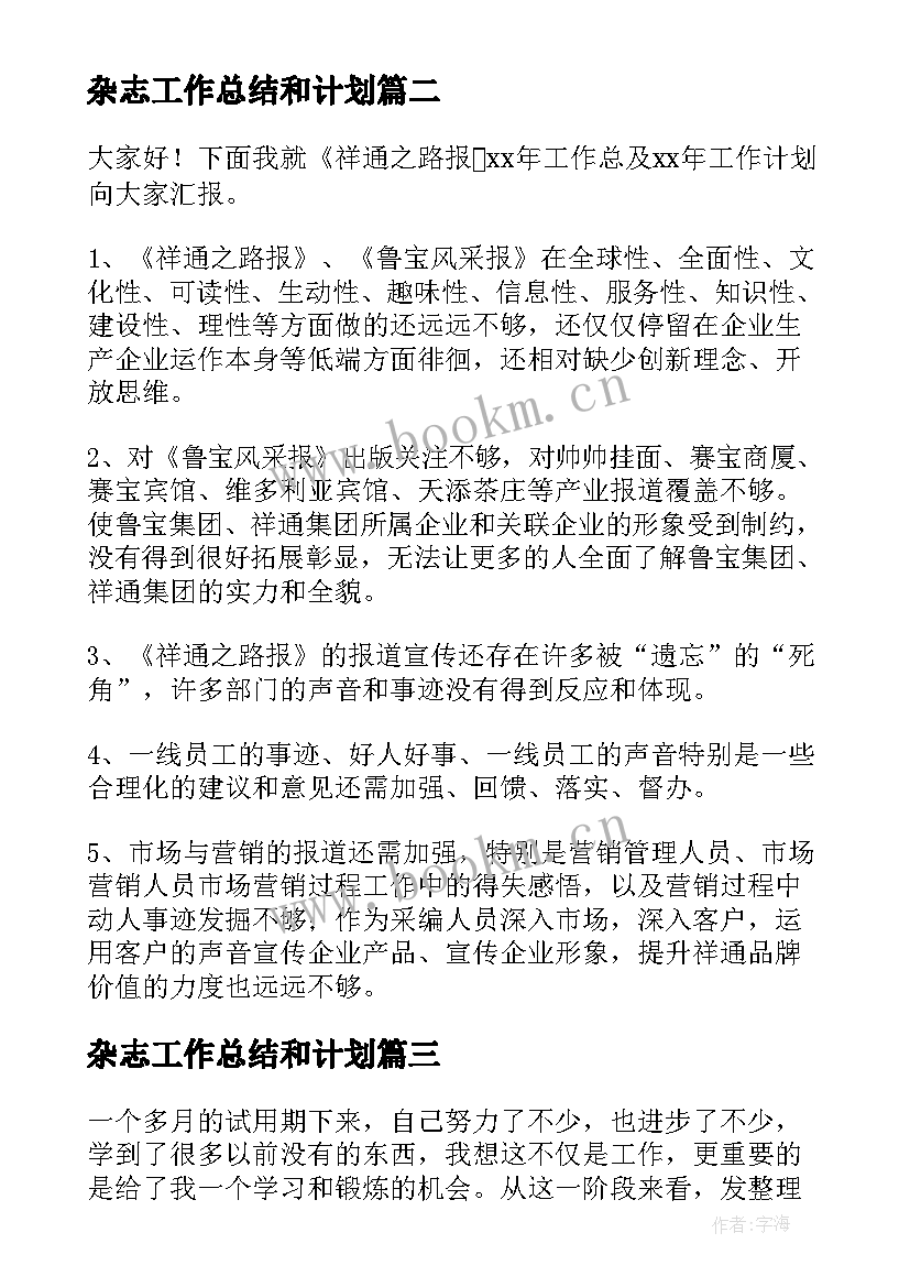 2023年杂志工作总结和计划 杂志工作总结(模板5篇)