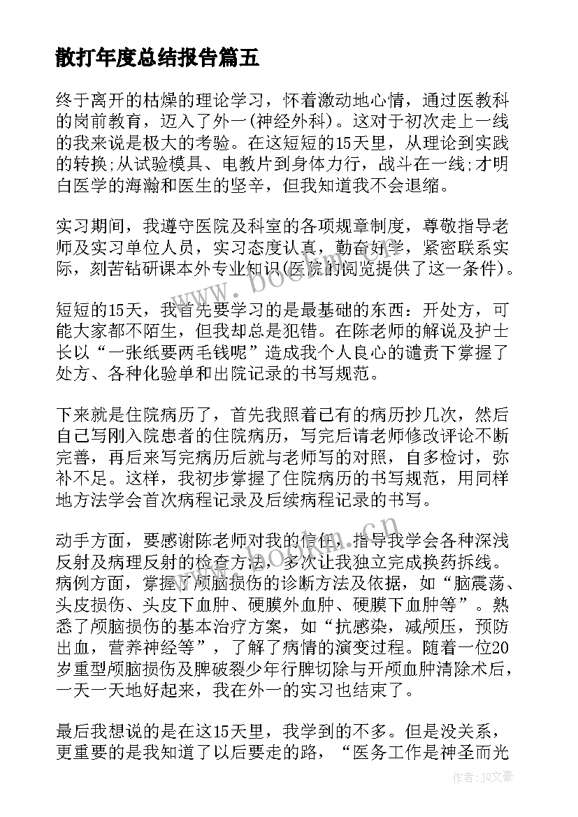 2023年散打年度总结报告 设计师工作总结工作总结(优秀5篇)