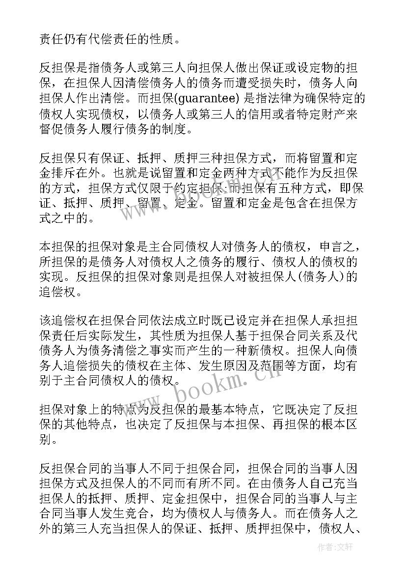 最新担保公司工作总结(模板7篇)