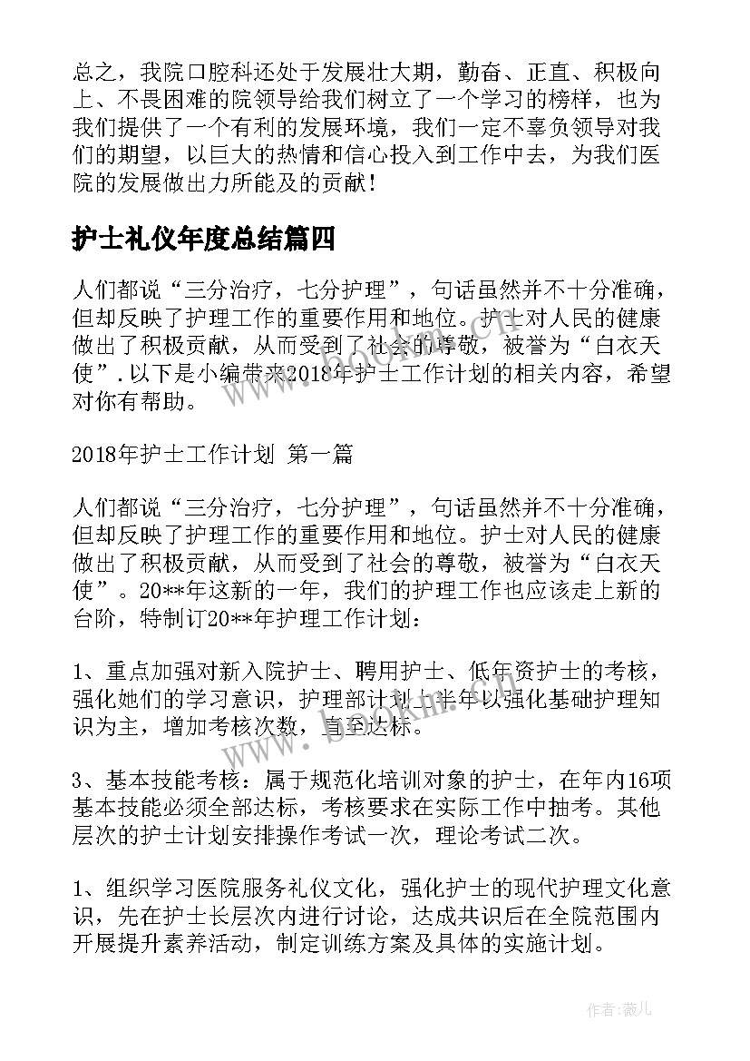 2023年护士礼仪年度总结 护士工作计划(模板9篇)