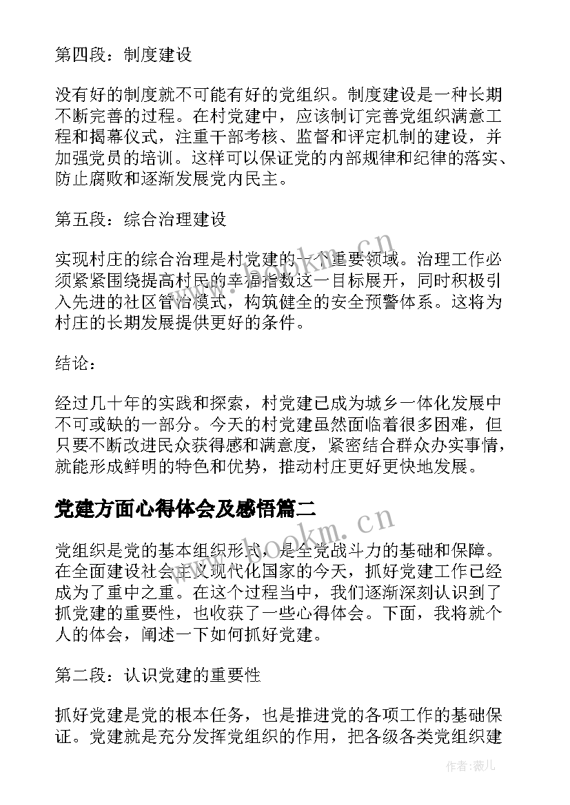 最新党建方面心得体会及感悟(优秀7篇)