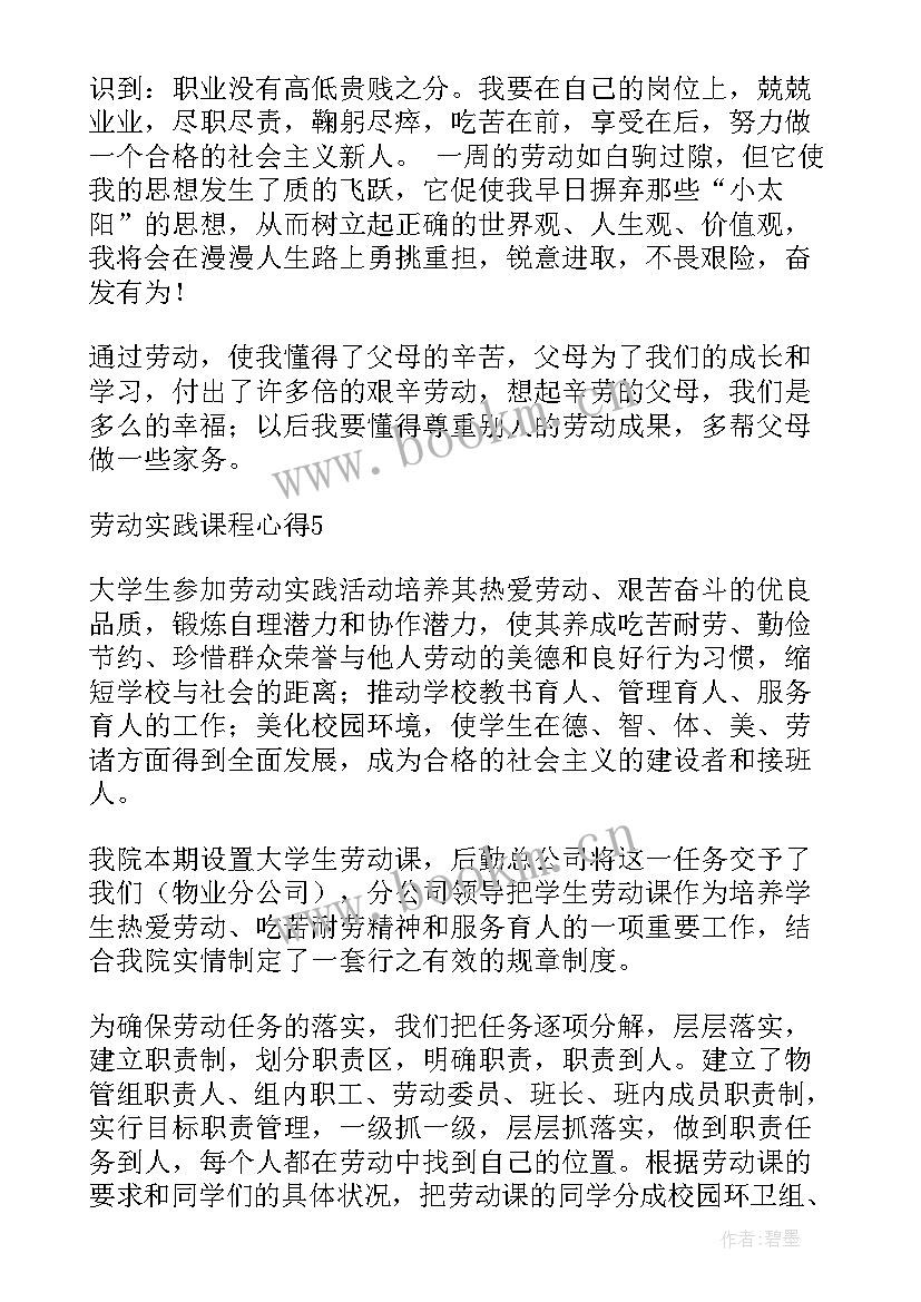 实践心得体会 实践课心得体会(实用8篇)