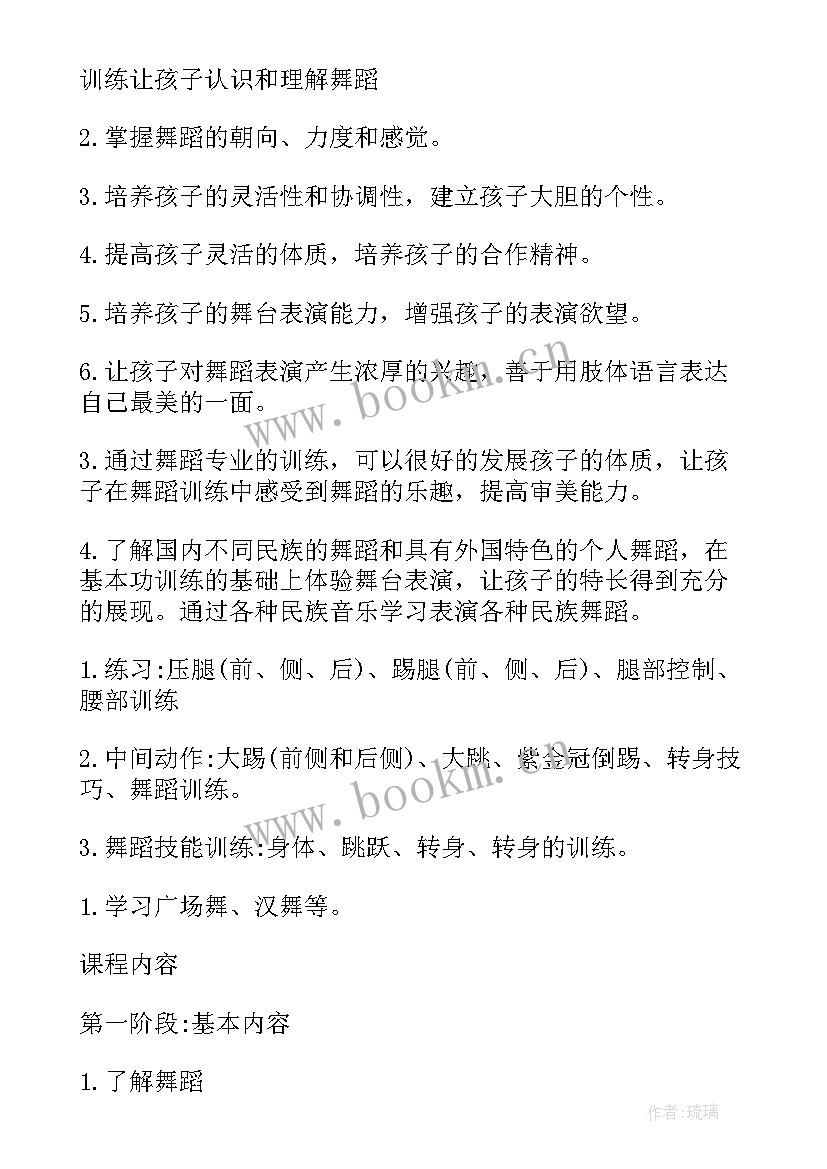 2023年舞蹈培训中心工作计划(大全8篇)