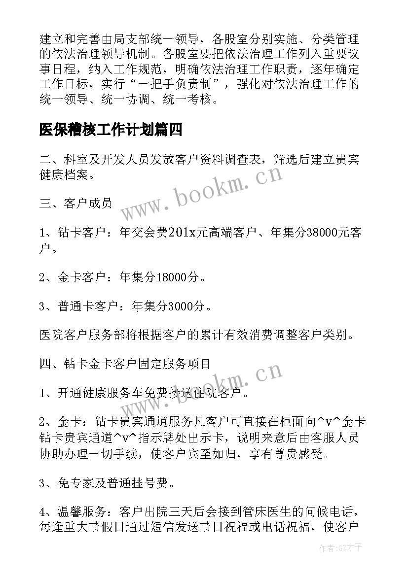 2023年医保稽核工作计划(优秀5篇)