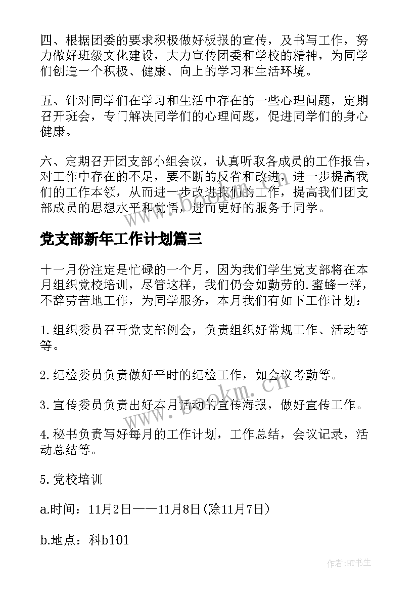 最新党支部新年工作计划 支部工作计划(汇总5篇)