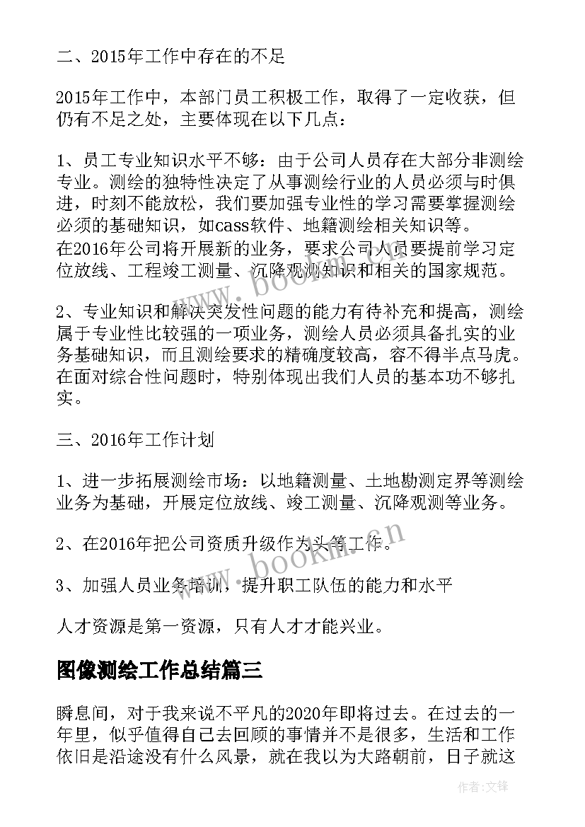 图像测绘工作总结 测绘公司测绘工作总结(汇总8篇)