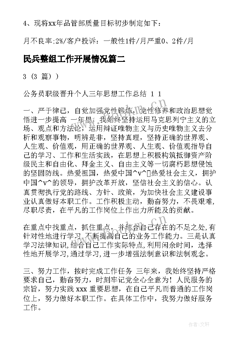 2023年民兵整组工作开展情况 县级民兵整组工作总结(模板5篇)