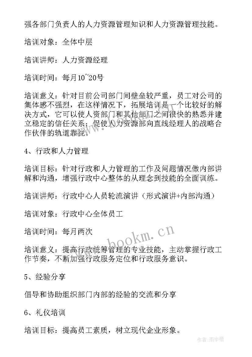 2023年学校培训计划方案 培训工作计划(优质6篇)