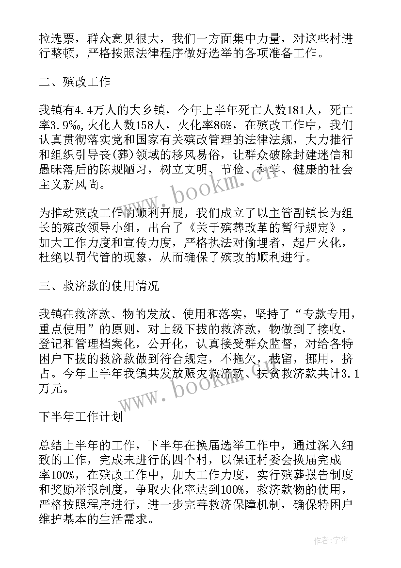 乡镇民政工作总结和发展计划 乡镇民政个人工作总结(优秀5篇)