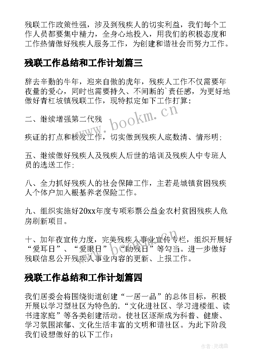 2023年残联工作总结和工作计划 残联工作计划(汇总6篇)