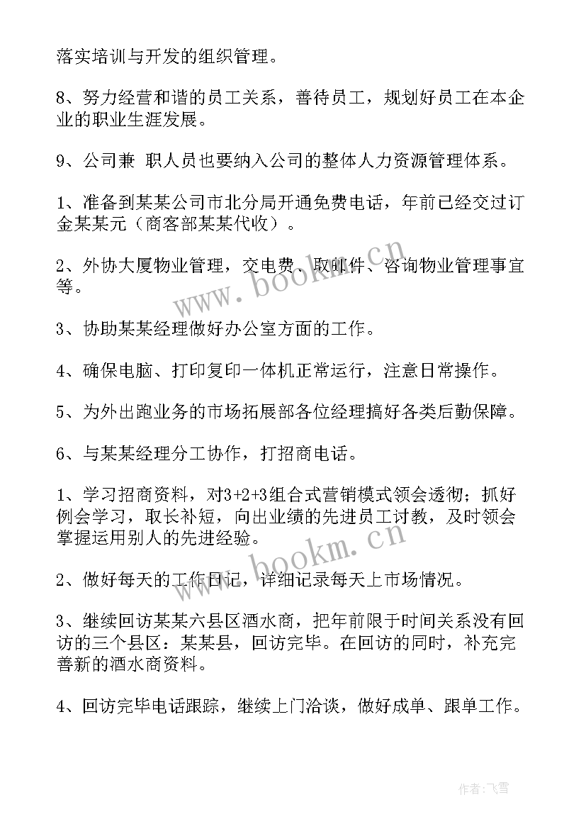 2023年未来公司工作计划英语(优秀5篇)