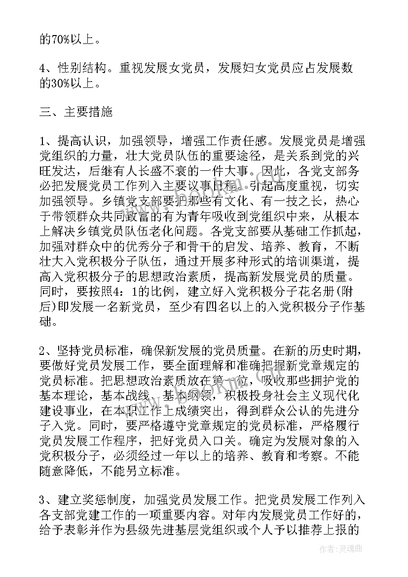 最新发展党员工作计划 党员发展工作计划(模板7篇)