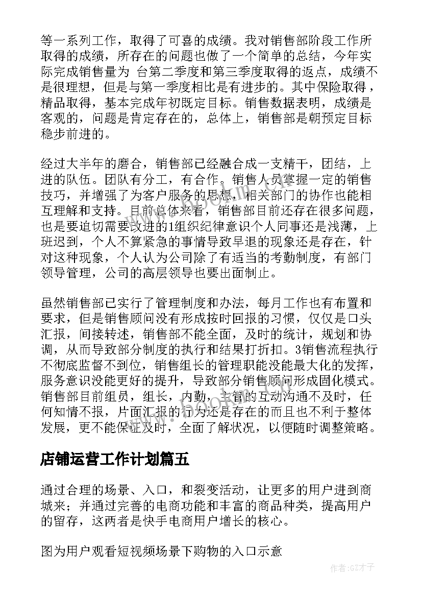 2023年店铺运营工作计划(模板6篇)