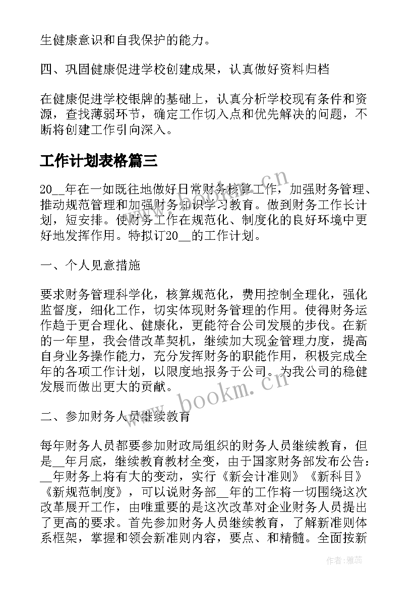 工作计划表格 店长月工作计划表格(模板9篇)