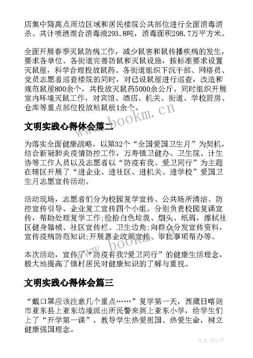 2023年文明实践心得体会(模板5篇)