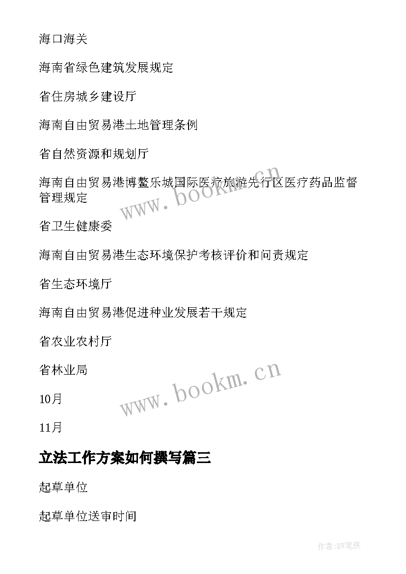 最新立法工作方案如何撰写 重庆市立法工作计划(大全5篇)