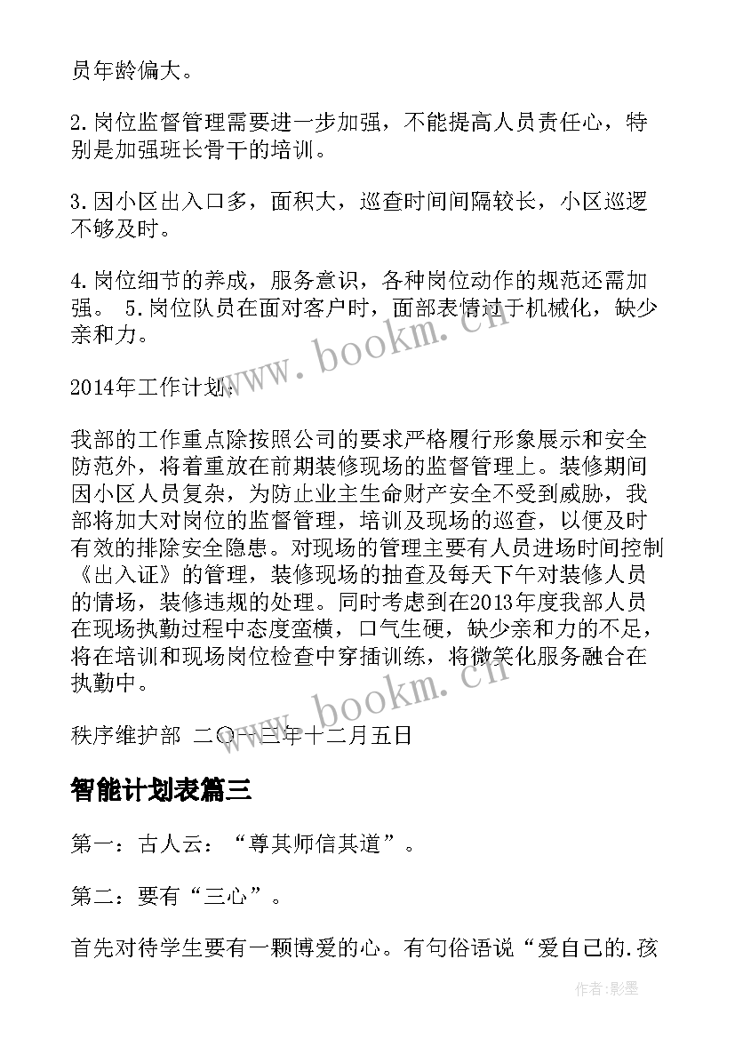 最新智能计划表 粮库智能化工作计划(通用6篇)