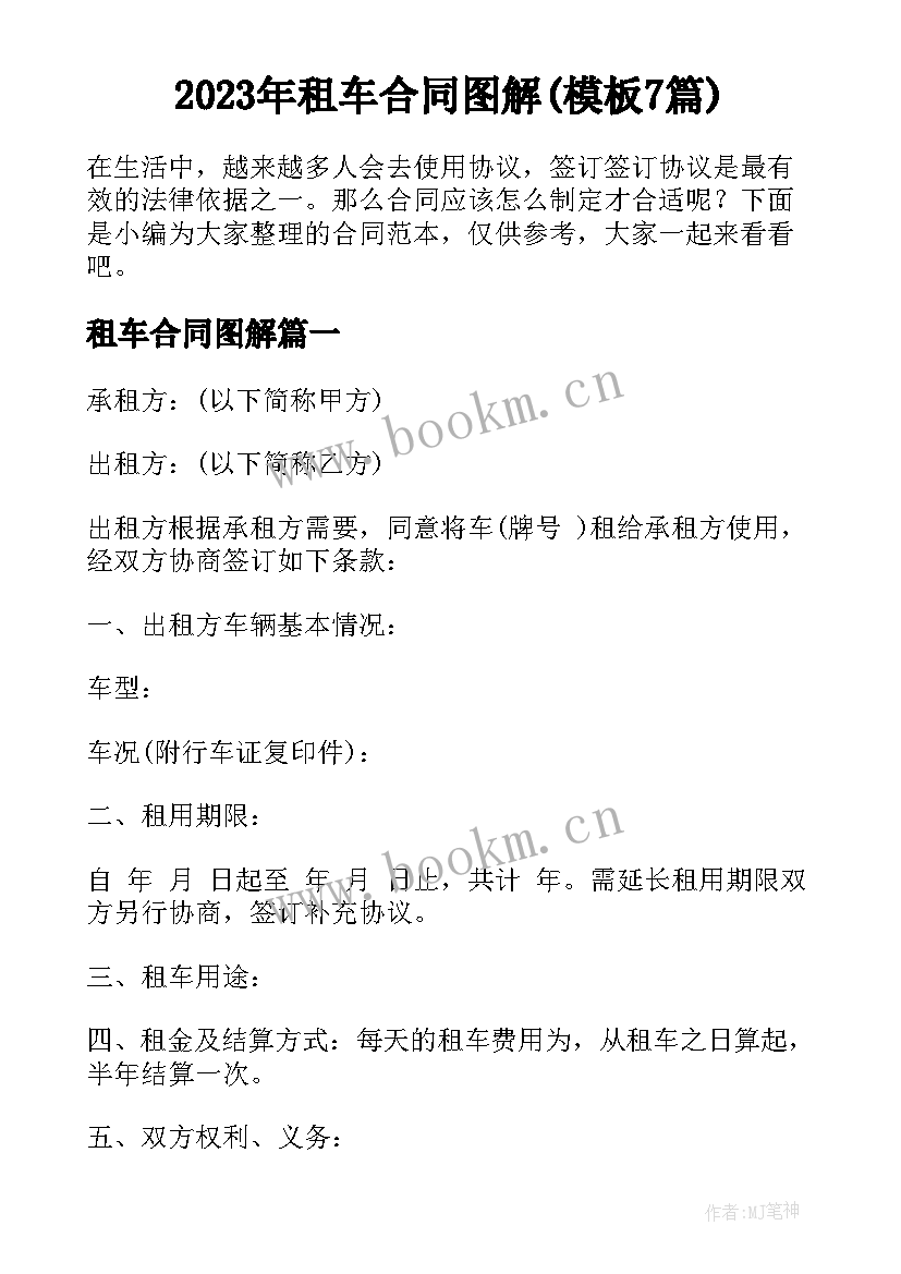 2023年租车合同图解(模板7篇)