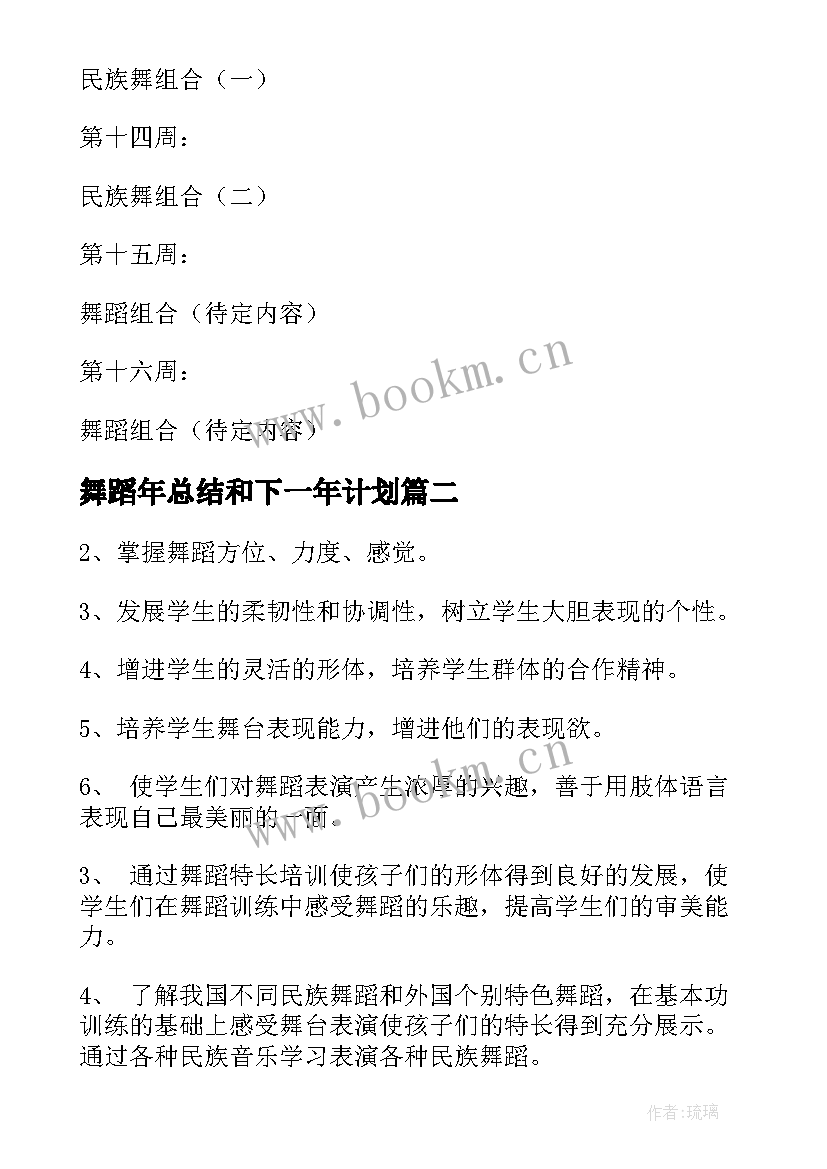 2023年舞蹈年总结和下一年计划(大全10篇)