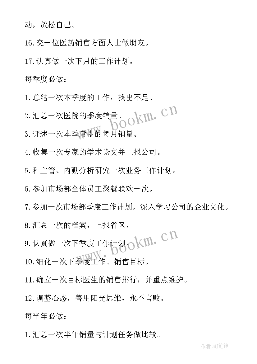 新医药代表工作总结缩写 医药代表新年工作计划(实用5篇)