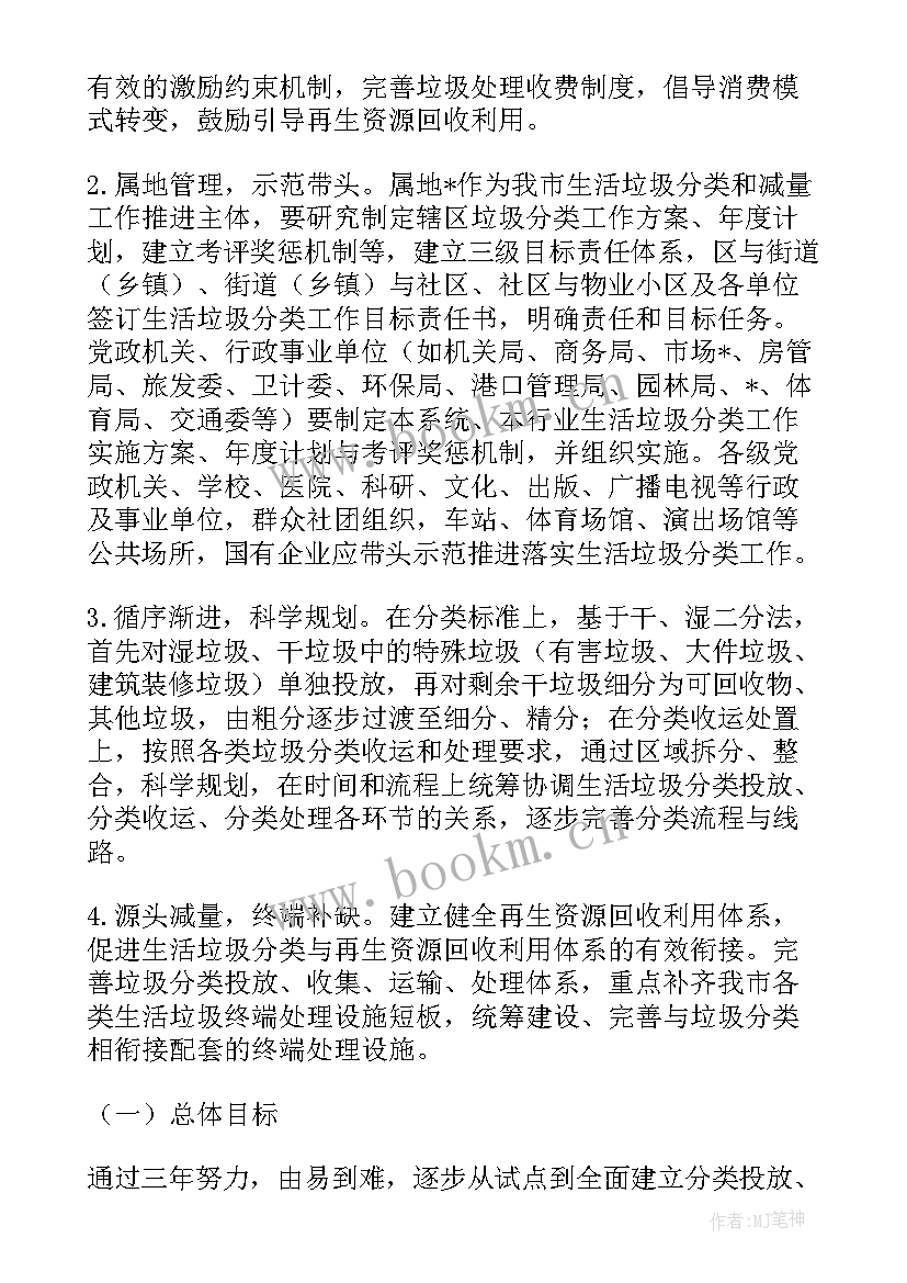 最新垃圾分类监督检查工作方案(优秀6篇)