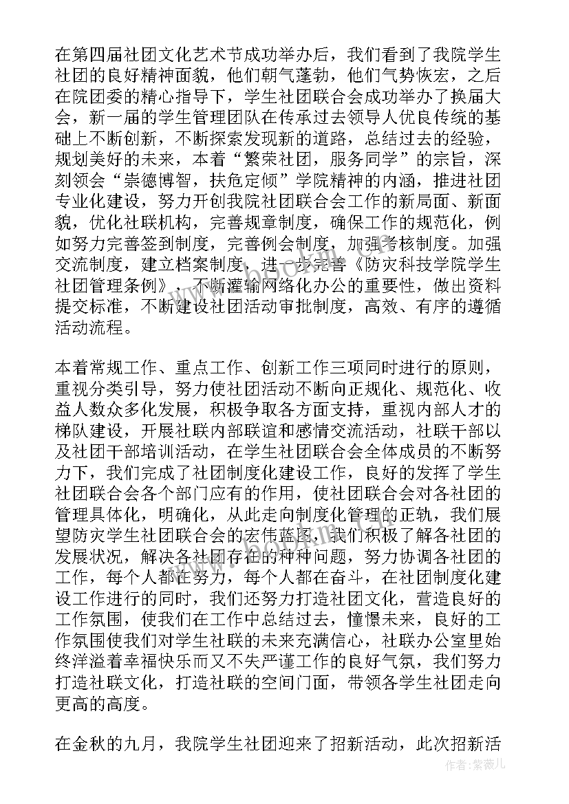 布贴画社团活动总结 社团工作总结(优质5篇)