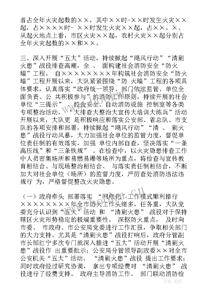 最新消防执法工作汇报(模板5篇)