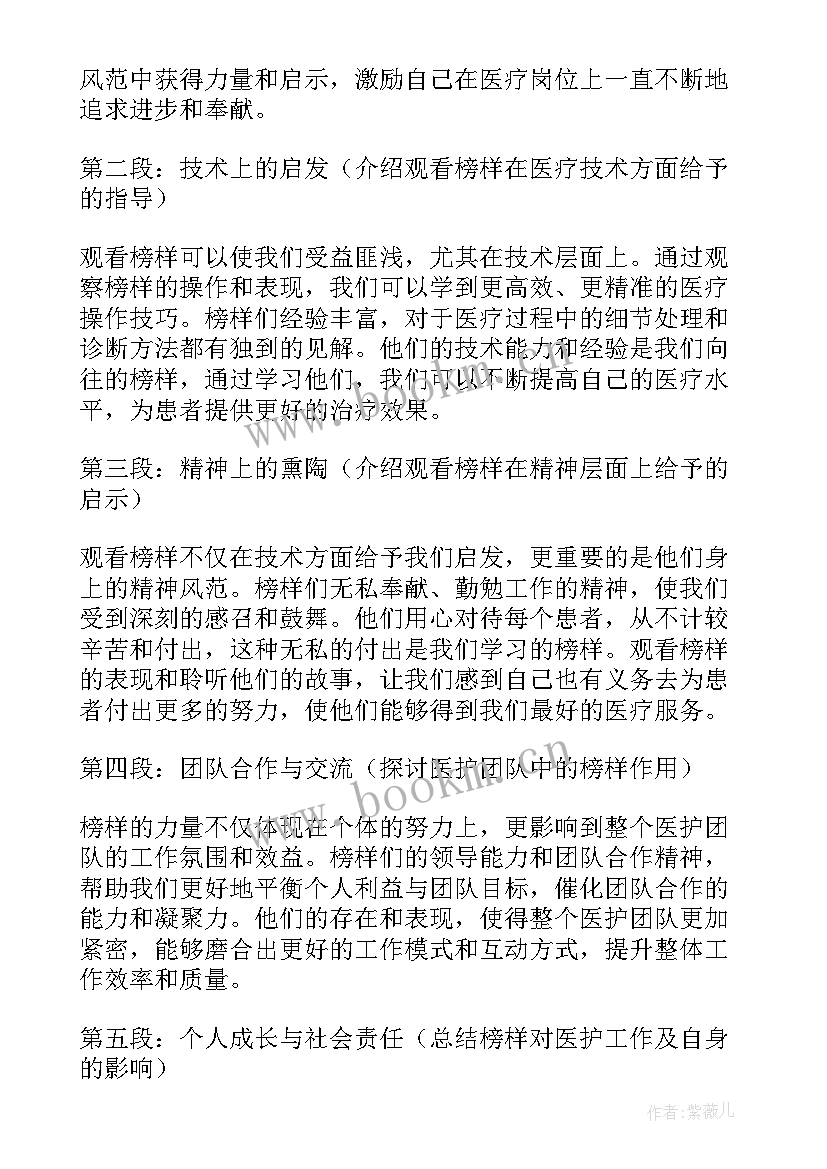 最新观看榜样个人心得体会 医护工作者观看榜样心得体会(实用5篇)