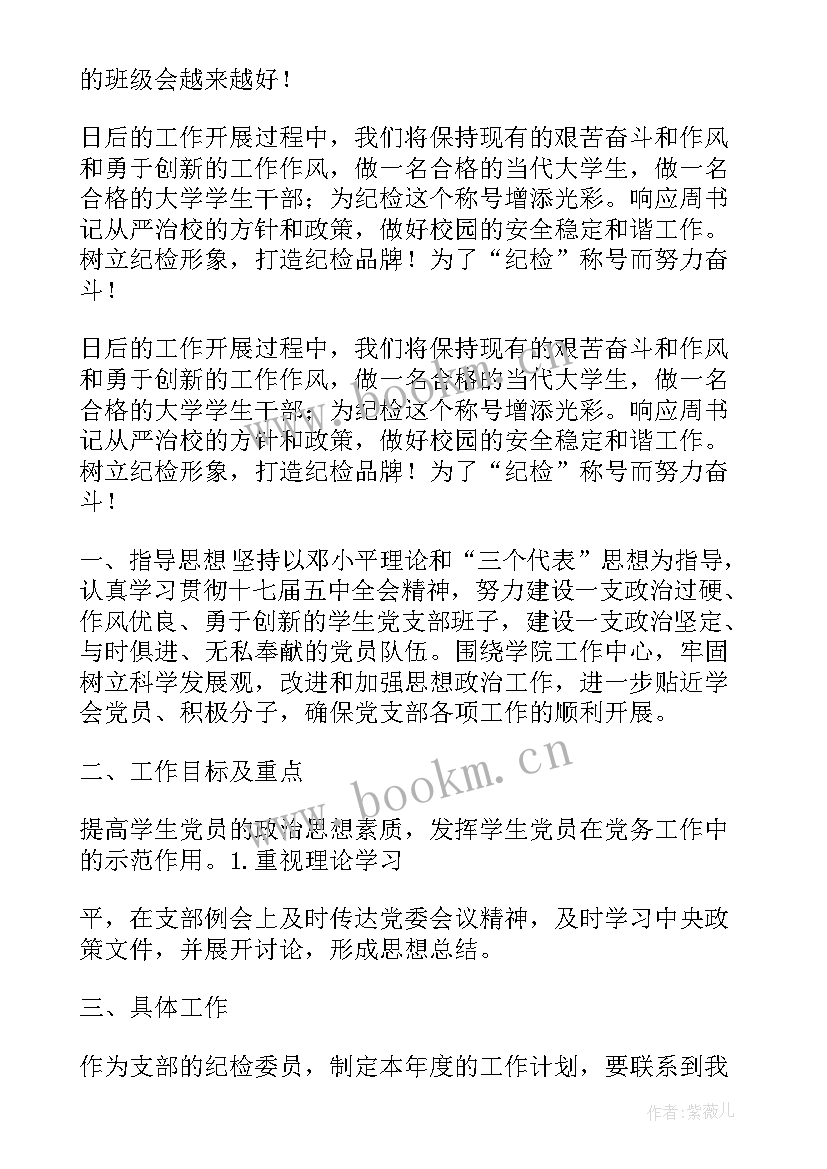 村级纪检员工作总结 大学纪检委员工作总结共(优质8篇)